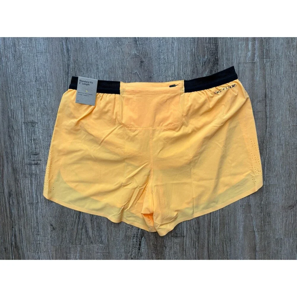 Nike Aeroswift ADV Dri-Fit 4” Brief Lined Running Shorts Orange Sz L FN3352-845